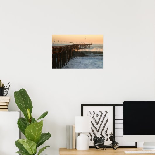 Ventura Storm Pier Poster (Thuiskantoor)