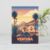 Ventura Sunset Mountains Southern California Retro (Staand voorkant)