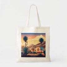 Ventura Sunset Mountains Southern California Retro
