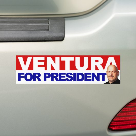 Ventura voor President - Basic Red en Blue Bumpersticker (Op auto)