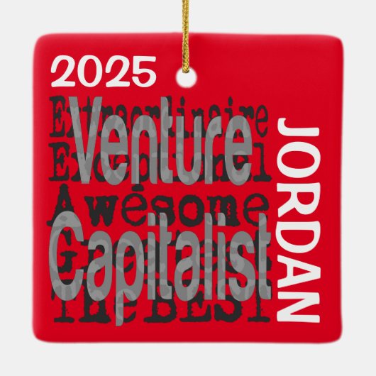 Venture Capitalist Extraordinaire CUSTOM Keramisch Ornament (Achterkant)
