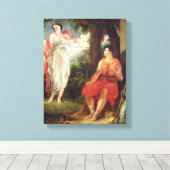 Venus and Anchises, 1826 (oil on canvas) Canvas Afdruk (Insitu (Houten vloer))