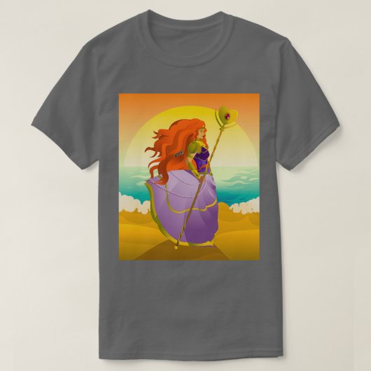 venus aphrodite mythology godin van liefde in de v t-shirt (Design voorkant)
