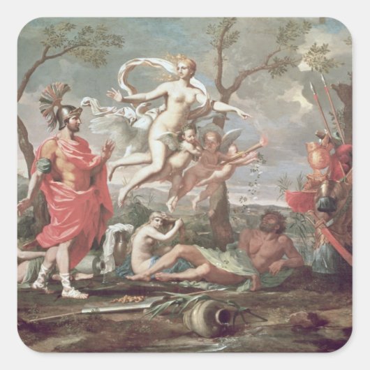 Venus Arming Aeneas, 1639 Vierkante Sticker (Voorkant)