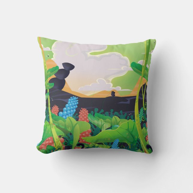 Venus Avontuur Wacht! Reisposter. Kussen (Voorkant)