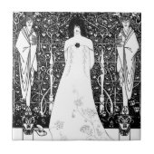 Venus Between Terminal Gods By Aubrey Beardsley Tegeltje (Voorkant)
