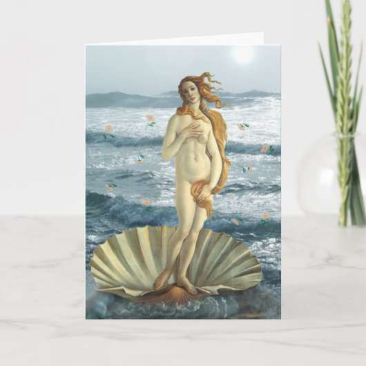 Venus bij het wenskaart van het Strand Kaart (Voorkant)