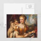 Venus Blindfolding Cupid Briefkaart (Voorkant / Achterkant)
