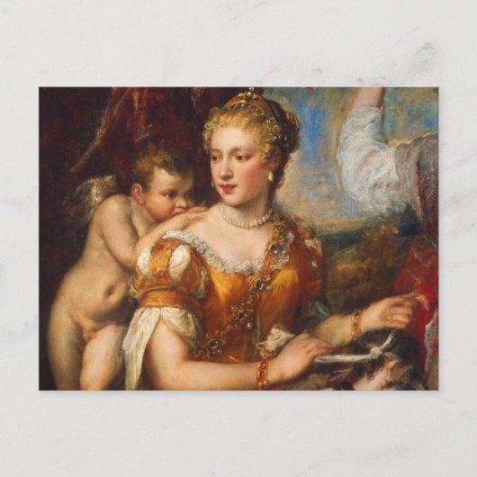 Venus Blindfolding Cupid Briefkaart (Voorkant)