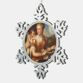 Venus Blindfolding Cupid Snowflake Ornament (Rechts)