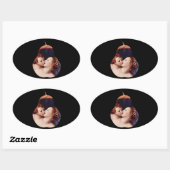 Venus Cupid Folly Time by Bronzino Oval Sticker (Vel)