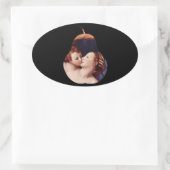 Venus Cupid Folly Time by Bronzino Oval Sticker (Tas)