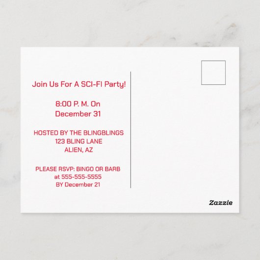 Venus Cyborg 10 Briefkaart (Achterkant)