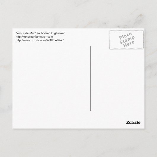 Venus de Milo Briefkaart (Achterkant)