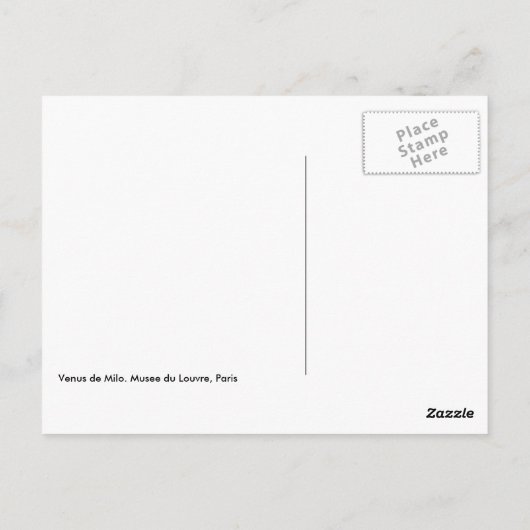 Venus de Milo Briefkaart (Achterkant)