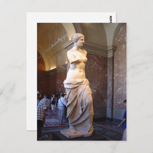 Venus de Milo in het Louvre Paris Frankrijk David  Briefkaart (Voorkant / Achterkant)