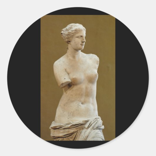 Venus de Milo Ronde Sticker (Voorkant)