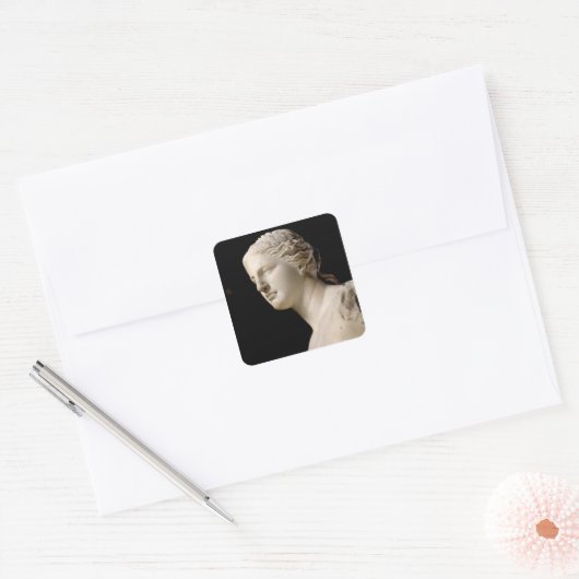 Venus de Milo Vierkante Sticker (Envelop)