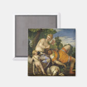 Venus en Adonis (door Paolo Veronese) Magneet (Voorkant / Achterkant)
