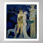 Venus en Adonis (kleurenlitho) Poster (Voorkant)
