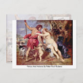 Venus en Adonis van Peter Paul Rubens Briefkaart (Voorkant / Achterkant)