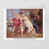 Venus en Adonis van Peter Paul Rubens Briefkaart (Voorkant)
