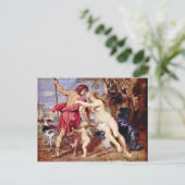 Venus en Adonis van Rubens Peter Paul Briefkaart (Staand voorkant)