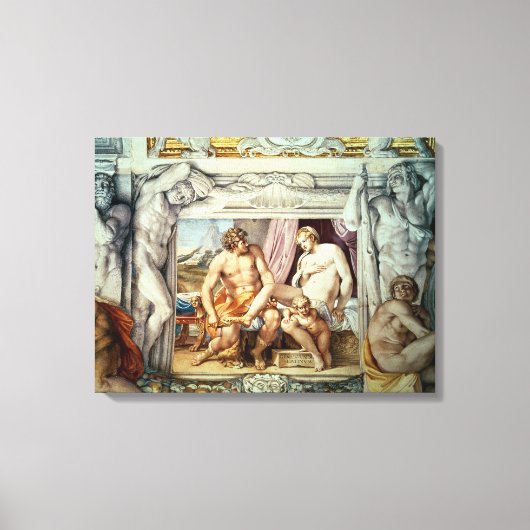 Venus en Anchises Canvas Afdruk (Voorkant)