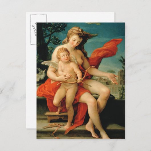Venus en Cupid, 1785 Briefkaart (Voorkant / Achterkant)