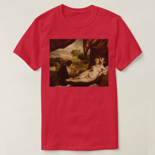 Venus en de Lute Player van Titiaan T-shirt (Design voorkant)