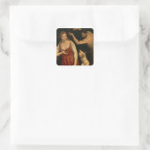 Venus en Mars, 1550 Vierkante Sticker (Tas)
