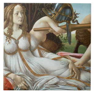 Venus en Mars, c.1485 (tempera en olie) Tegeltje