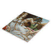 Venus en Mars, c.1485 (tempera en olie) Tegeltje (Zijkant)