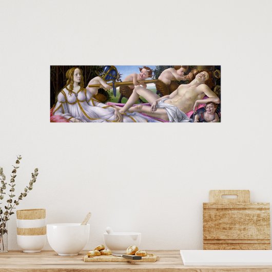 Venus en Mars door Botticelli - Poster (Keuken)