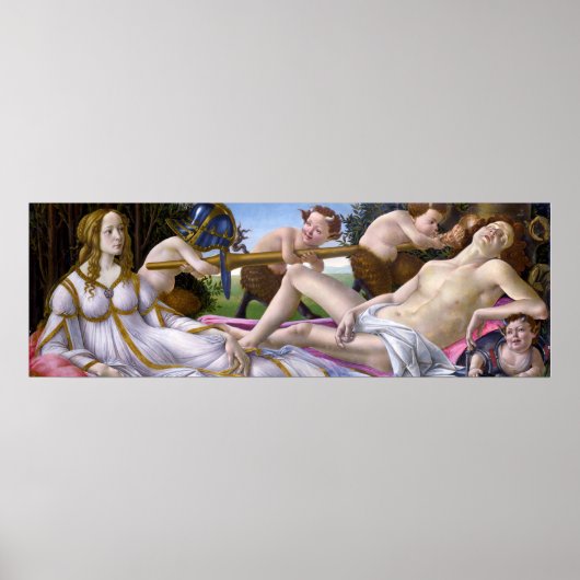 Venus en Mars door Botticelli - Poster (Voorkant)