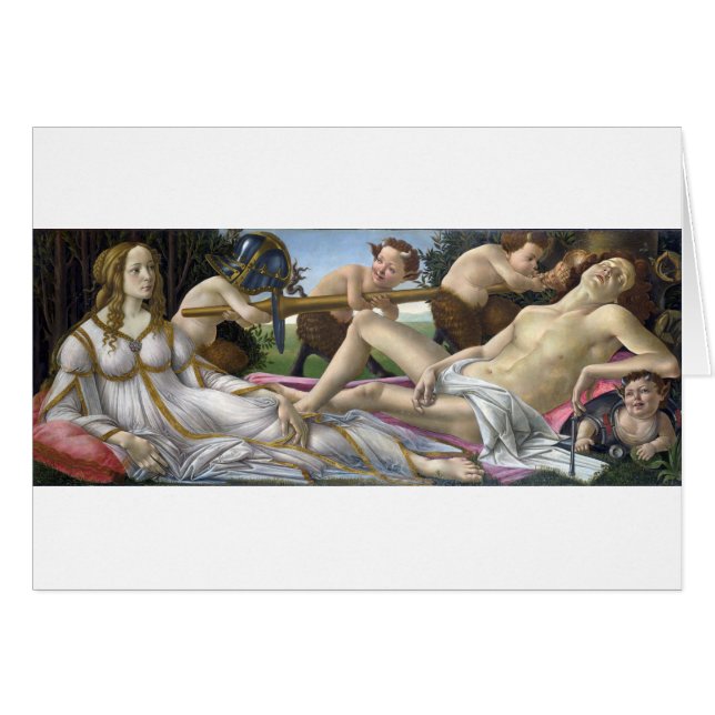 Venus en Mars door Sandro Botticelli (Voorkant Horizontaal)