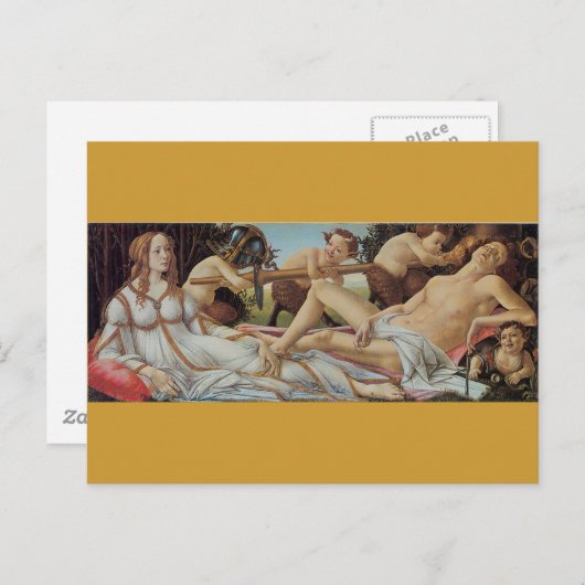 Venus en Mars door Sandro Botticelli Briefkaart (Voorkant / Achterkant)