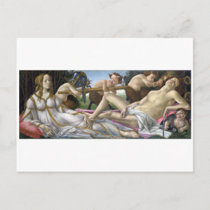 Venus en Mars door Sandro Botticelli Briefkaart