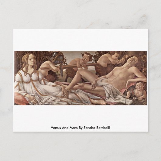 Venus en Mars door Sandro Botticelli Briefkaart (Voorkant)