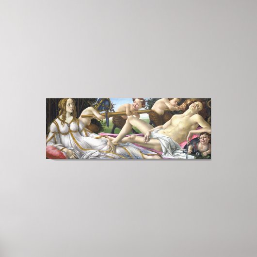 Venus en Mars door Sandro Botticelli Canvas Afdruk (Voorkant)