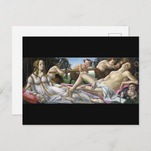 Venus en Mars, Sandro Botticelli Briefkaart (Voorkant / Achterkant)