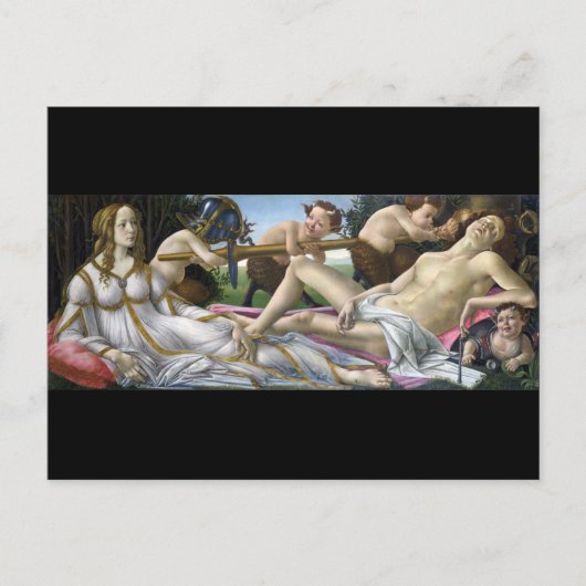 Venus en Mars, Sandro Botticelli Briefkaart (Voorkant)