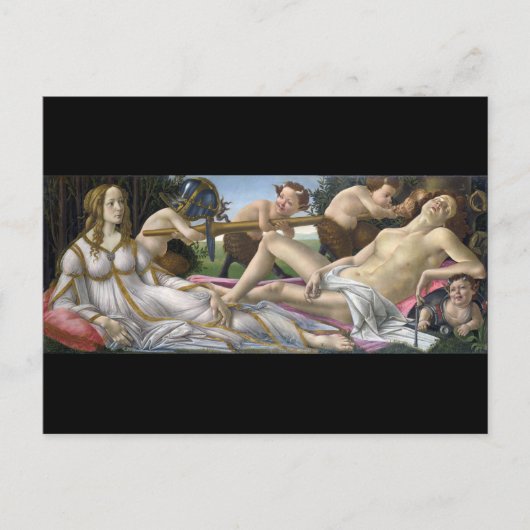Venus en Mars, Sandro Botticelli Briefkaart (Voorkant)