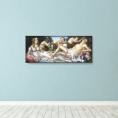 Venus en Mars, Sandro Botticelli Canvas Afdruk (Insitu (Houten vloer))