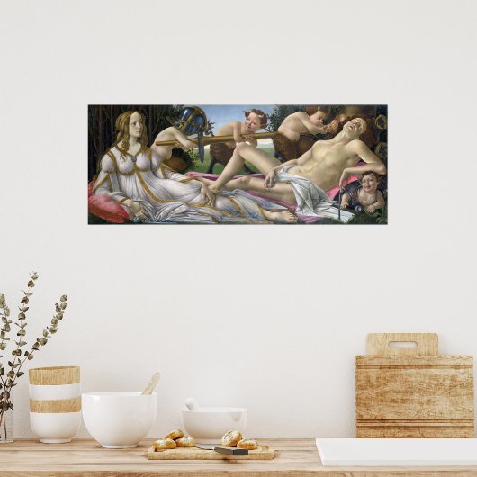 Venus en Mars, Sandro Botticelli Poster (Keuken)