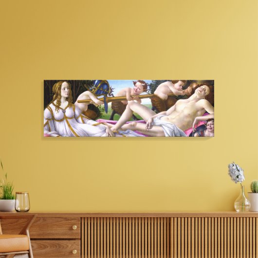 Venus en Mars van Botticelli - Canvas (Insitu (Woonkamer))