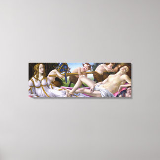 Venus en Mars van Botticelli - Canvas Afdruk