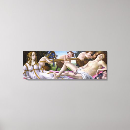 Venus en Mars van Botticelli - Canvas Afdruk (Voorkant)