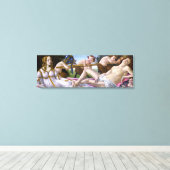 Venus en Mars van Botticelli - Canvas Afdruk (Insitu (Houten vloer))