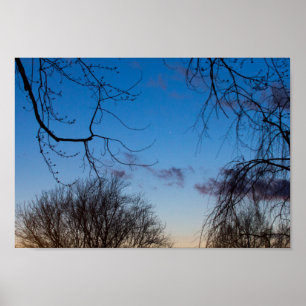 Venus en Mercurius bij zonsondergang, Ohio Poster